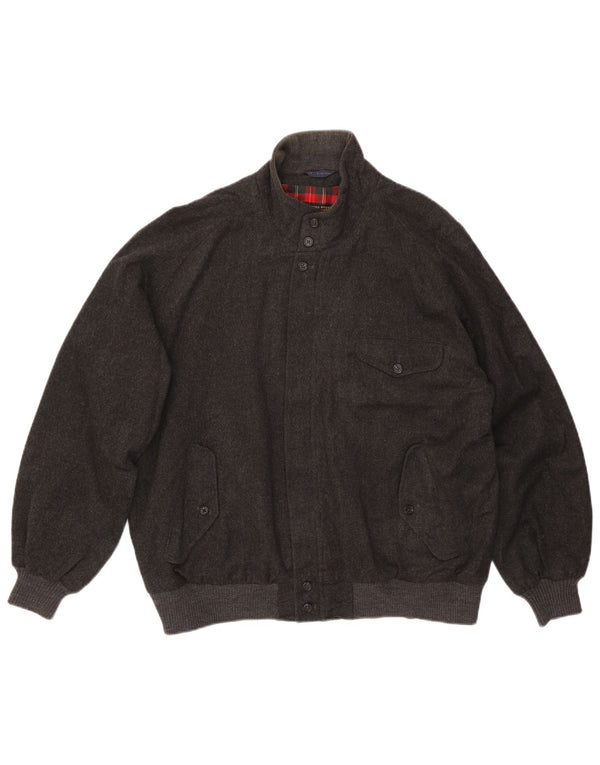 Giubbotto bomber da uomo Brooks Brothers UK 44 2XL Lana grigia