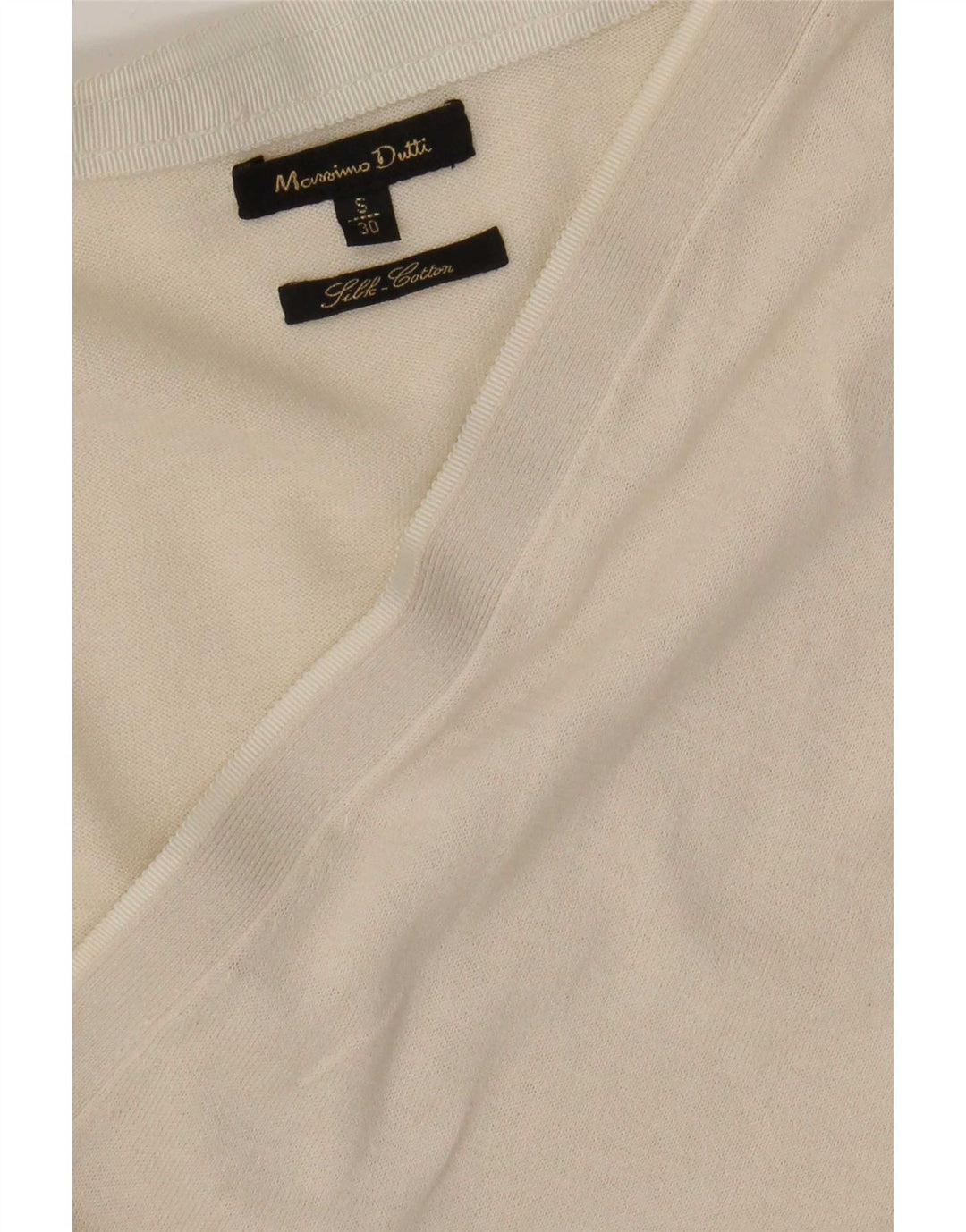 Maglione cardigan da donna Massimo Dutti UK 10 piccolo beige seta