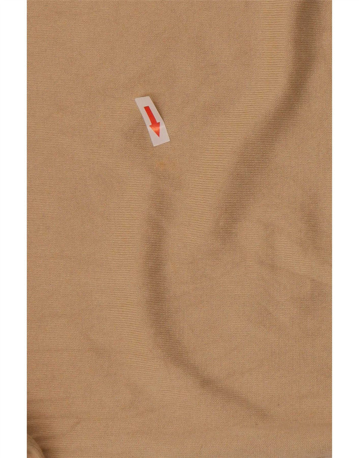 Maglione Zara da uomo con vestibilità regolare con scollo a V, grande, in cotone beige