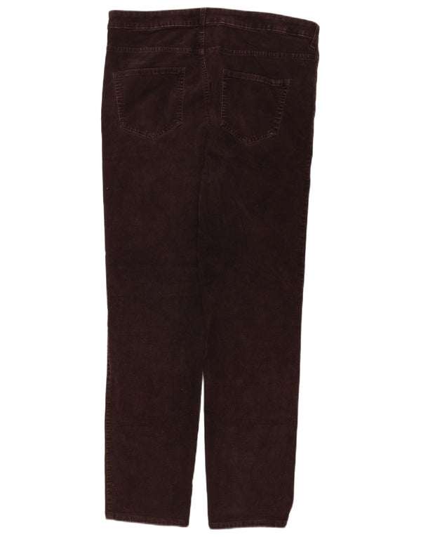 Pantaloni dritti in velluto a coste da donna Marks & Spencer UK 16 Large W34 L28 Marrone
