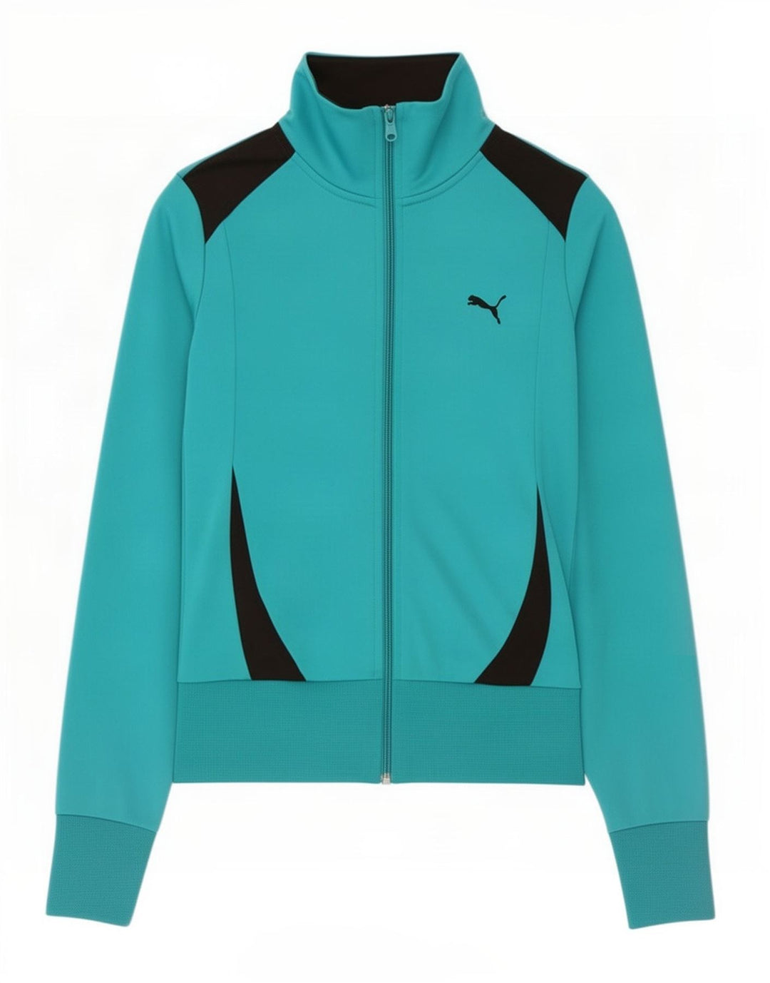 Giacca da tuta da donna Puma UK 12 Medium Turchese Colorblock