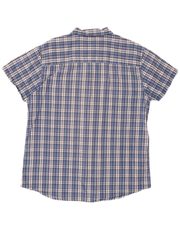 Camicia Wrangler da uomo a maniche corte vestibilità regolare XL blu a quadri