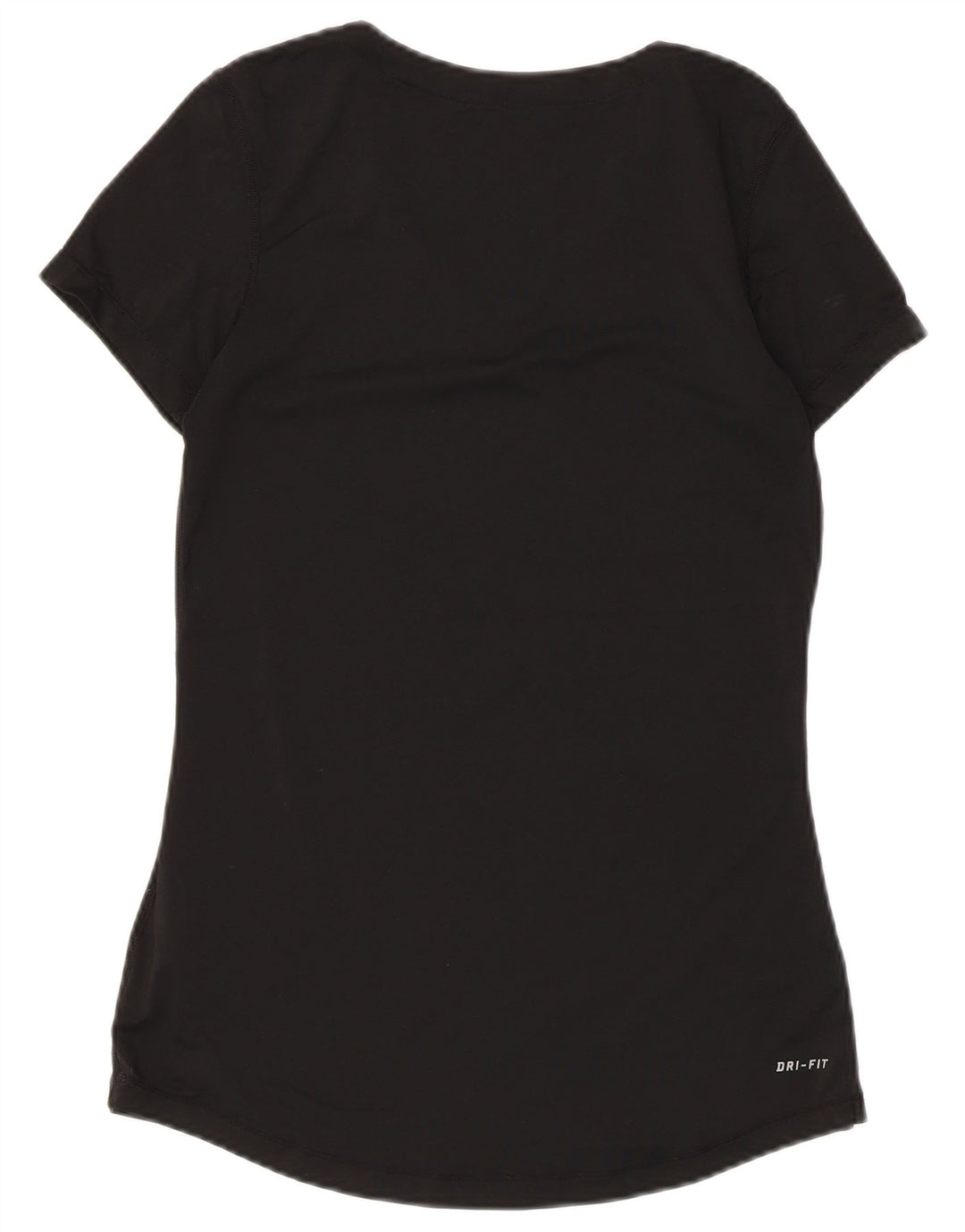 T-shirt Nike Dri Fit da donna Top UK 12 Medium Nero Poliestere