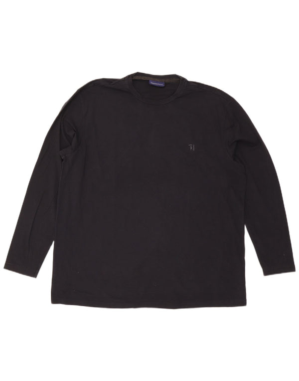 TRUSSARDI JEANS Top Uomo Manica Lunga 2XL Cotone Nero