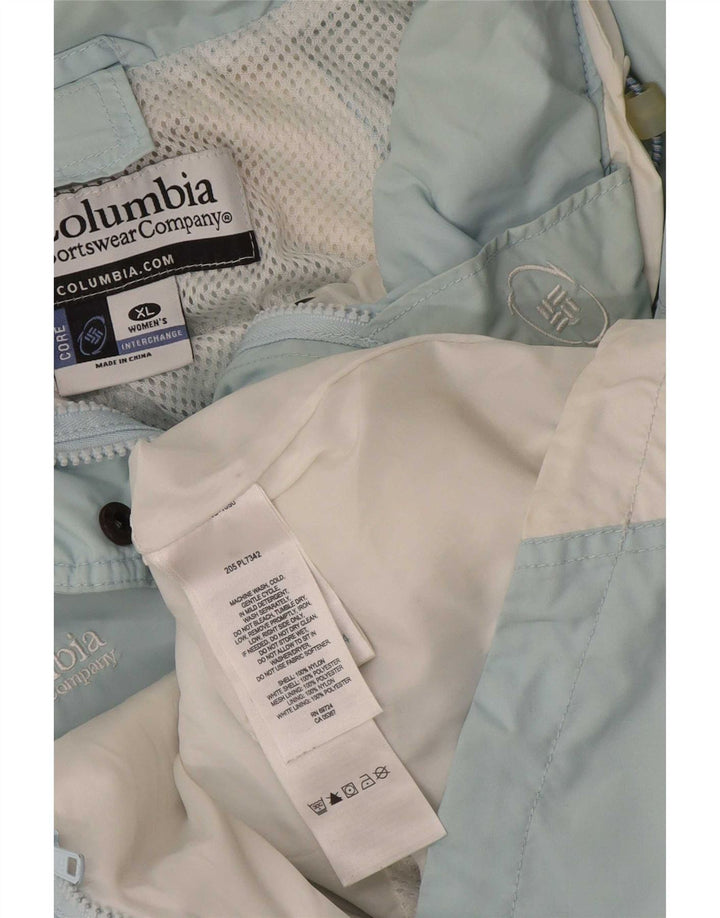 Giacca antipioggia da donna Columbia UK 18 XL nylon color block blu