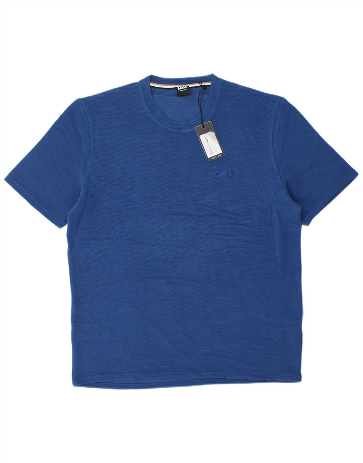 T-shirt da uomo Hugo Boss Top blu medio in modal