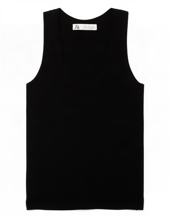 Canotta da donna Zara UK 8 piccola in poliestere nero