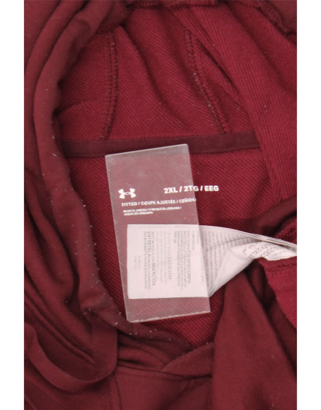 Felpa con cappuccio da uomo Under Armour 2XL Borgogna Poliestere