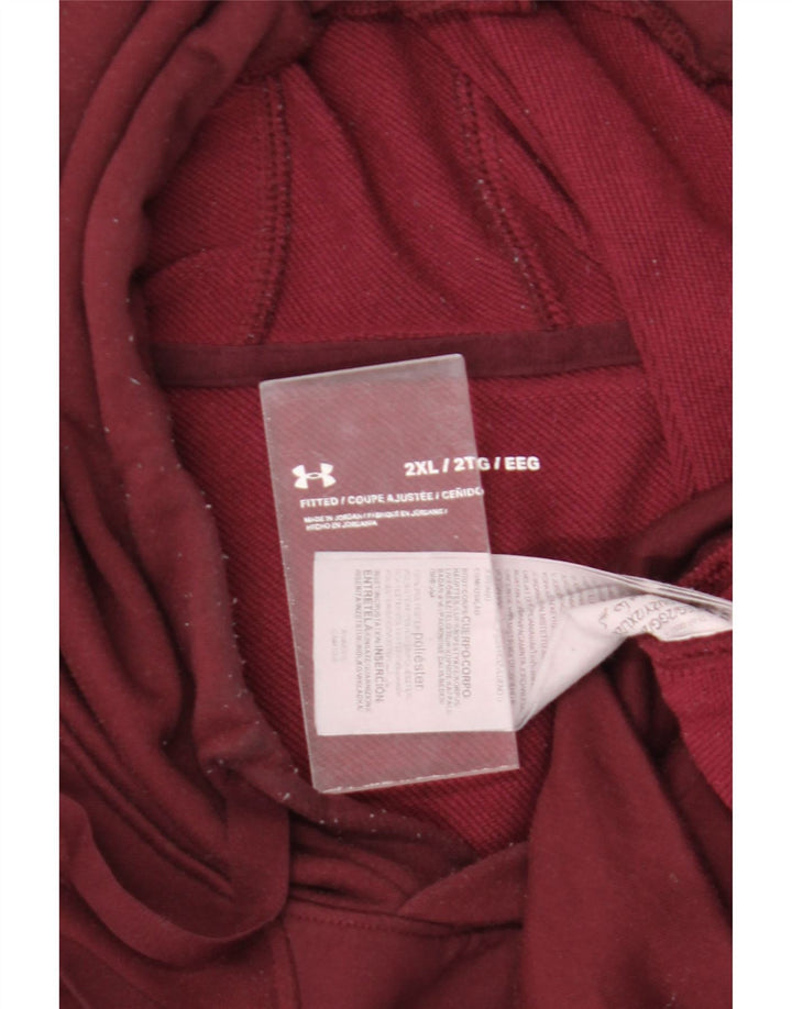 Felpa con cappuccio da uomo Under Armour 2XL Borgogna Poliestere