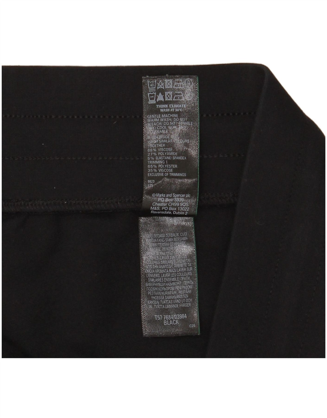 Pantaloni da tuta da donna Marks & Spencer UK 16 Large Black Colourblock