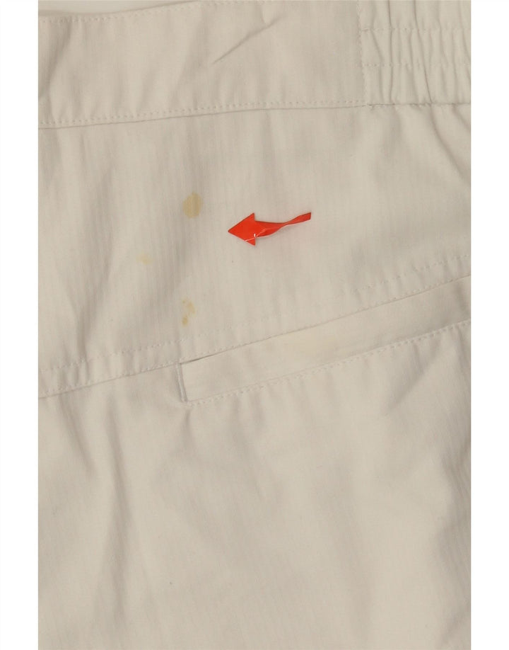 Pantaloncini chino Adidas da uomo con pegged W36 Large poliestere bianco