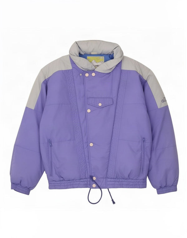 Giacca da sci imbottita con cappuccio da uomo Ellesse IT 48 Colorblock viola medio