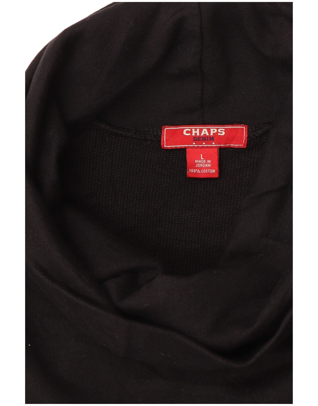 Chaps - Felpa da donna con collo alto, maglione, UK 16, grande, cotone nero
