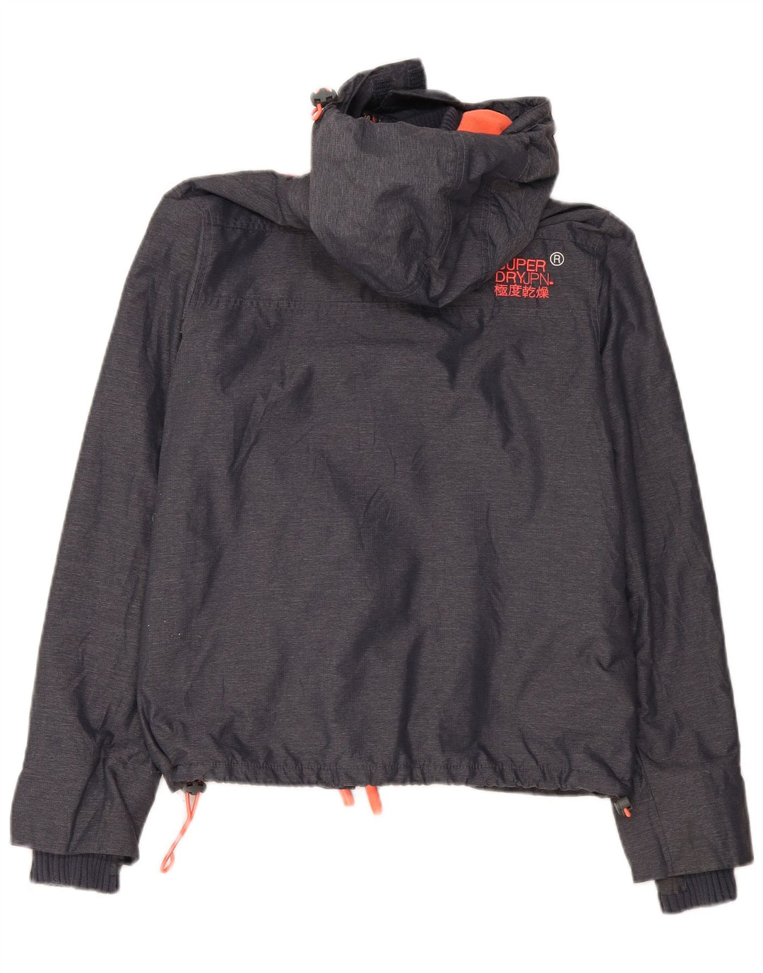 Giacca a vento con cappuccio da donna Superdry Windcheater UK 16 grande grigia