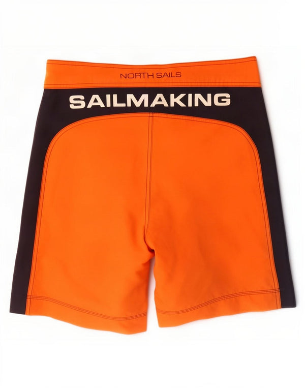 Pantaloncini da bagno grafici da uomo North Sails color block arancione medio