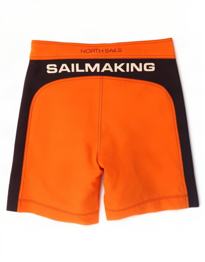 Pantaloncini da bagno grafici da uomo North Sails color block arancione medio
