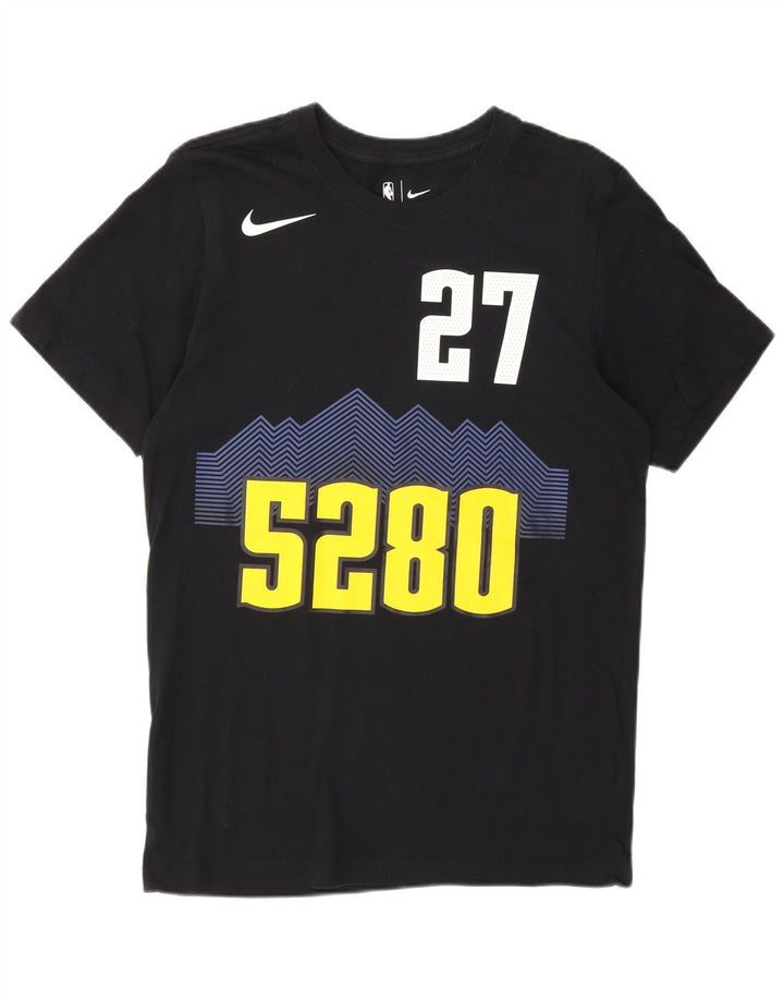 T-shirt grafica Nike Denver Nuggets da uomo, piccola, in cotone nero