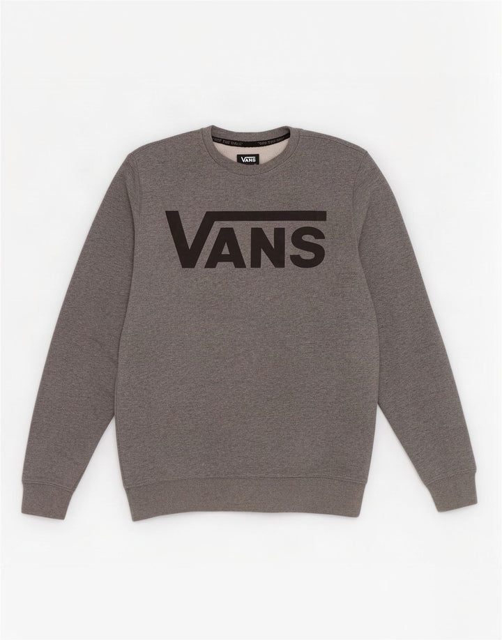 Felpa grafica da uomo di Vans, maglione piccolo, cotone chiazzato grigio