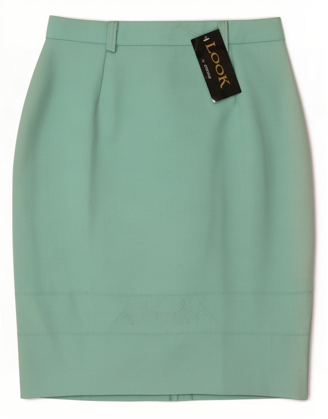 Gonna a tubino vintage da donna media W30 verde poliestere