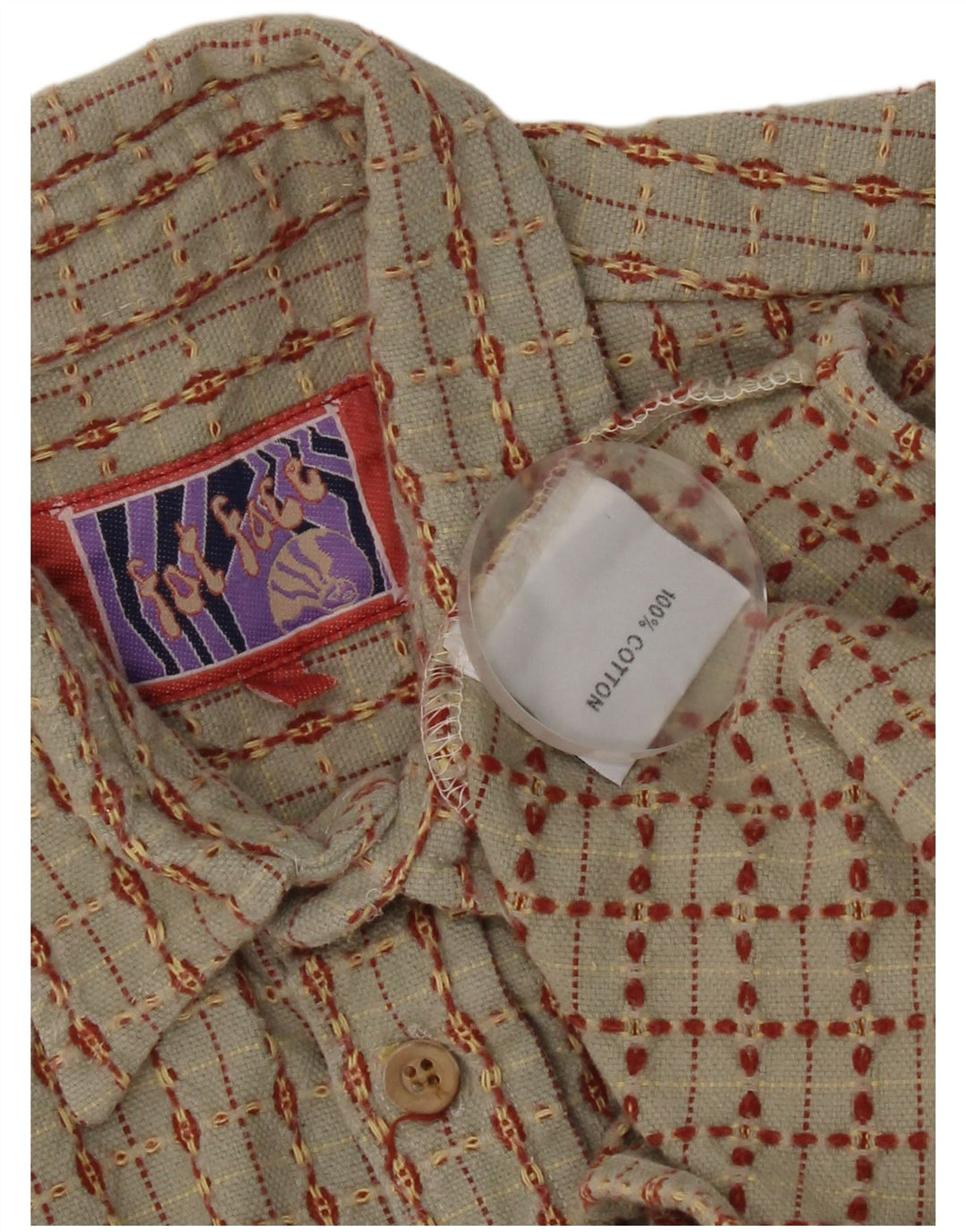 Camicia in flanella da uomo Fat Face, cotone a quadri verdi grandi