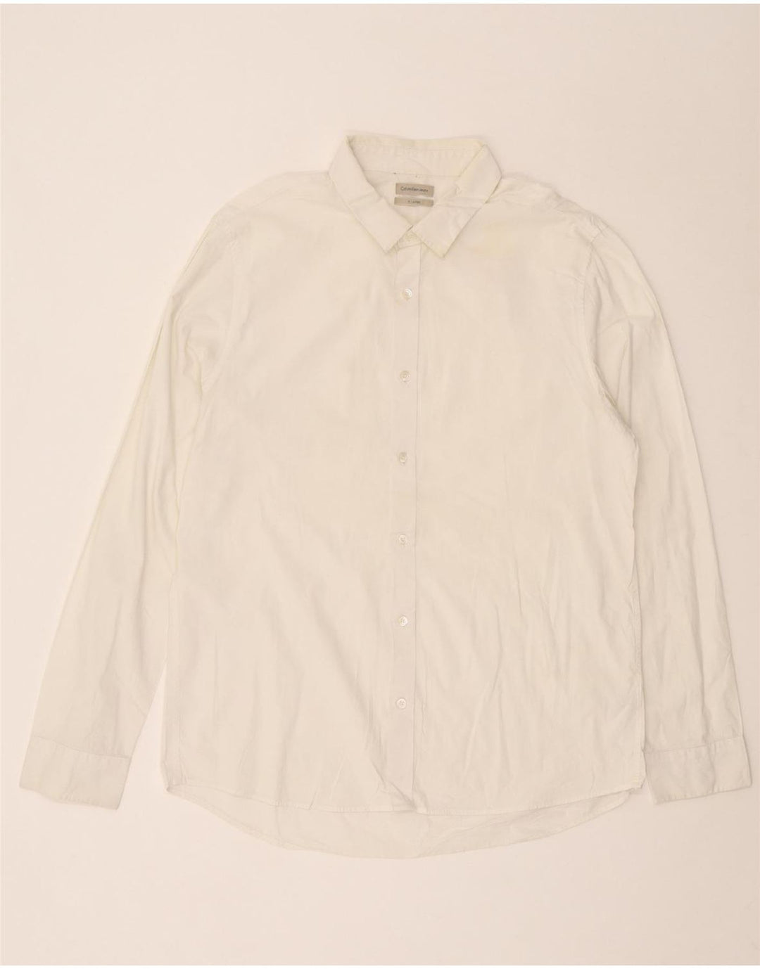 Camicia da uomo Calvin Klein Jeans XL in cotone bianco