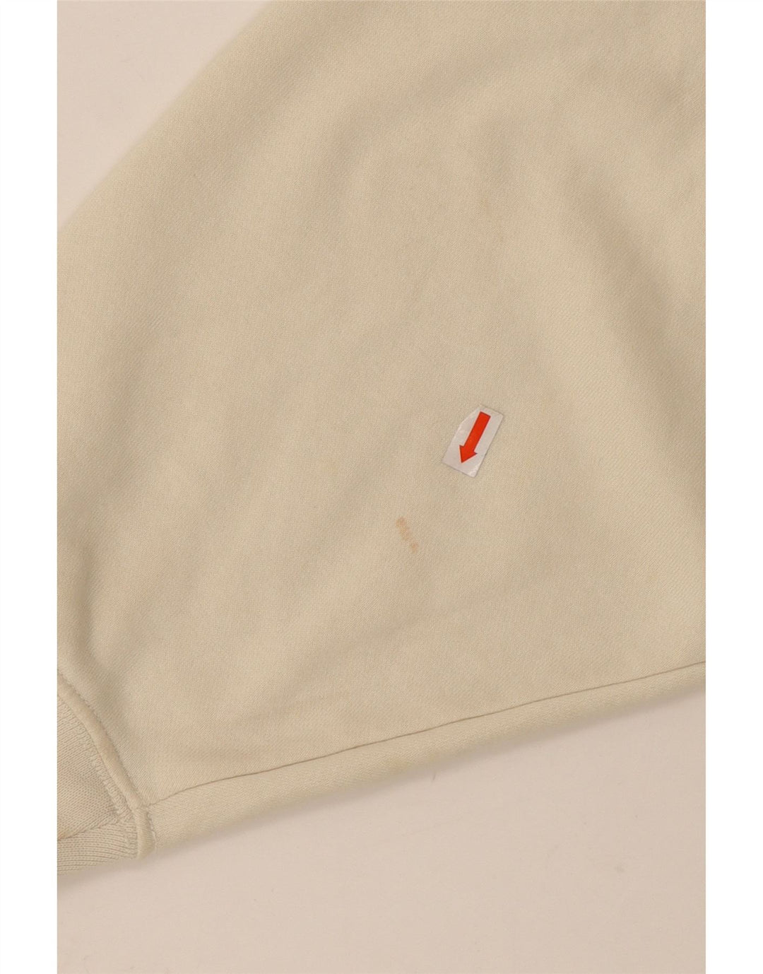 NIKE Felpa corta oversize da donna, maglione UK 10, piccola, cotone bianco sporco