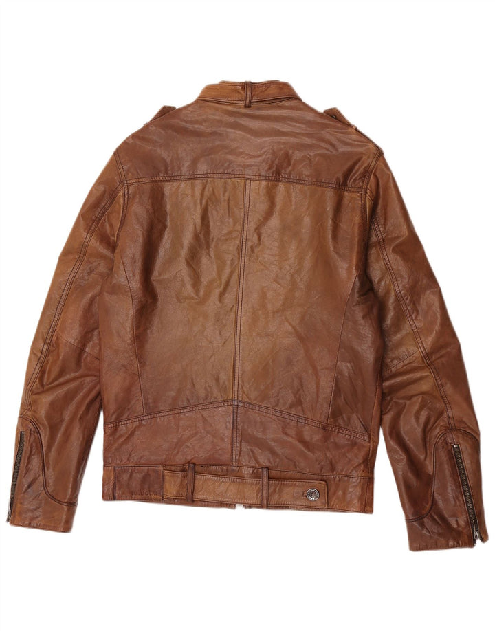 Giacca in pelle da uomo Kruder UK 36 piccola pelle marrone