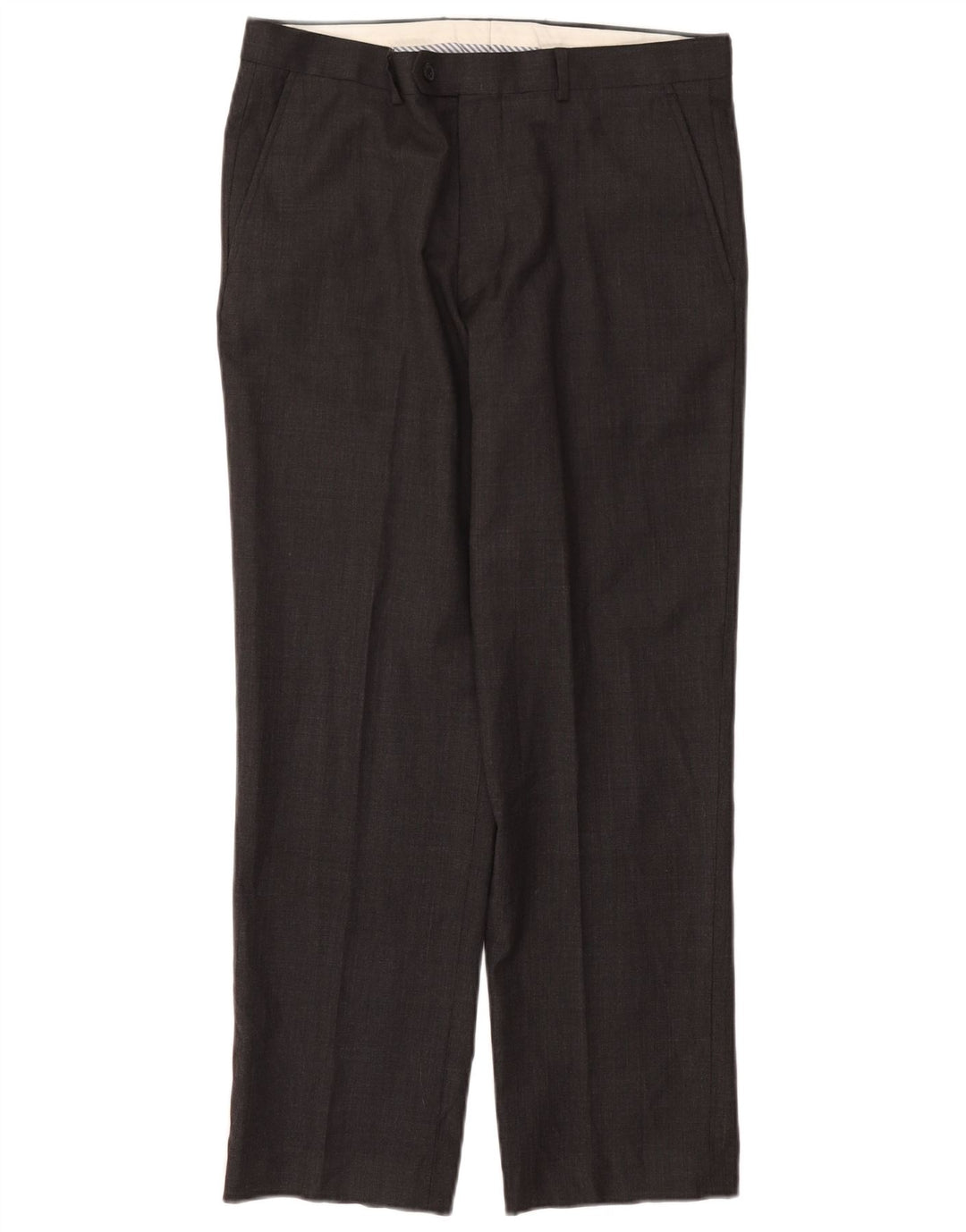 Pantaloni da abito dritti da uomo John Lewis W34 L29 Lana nera
