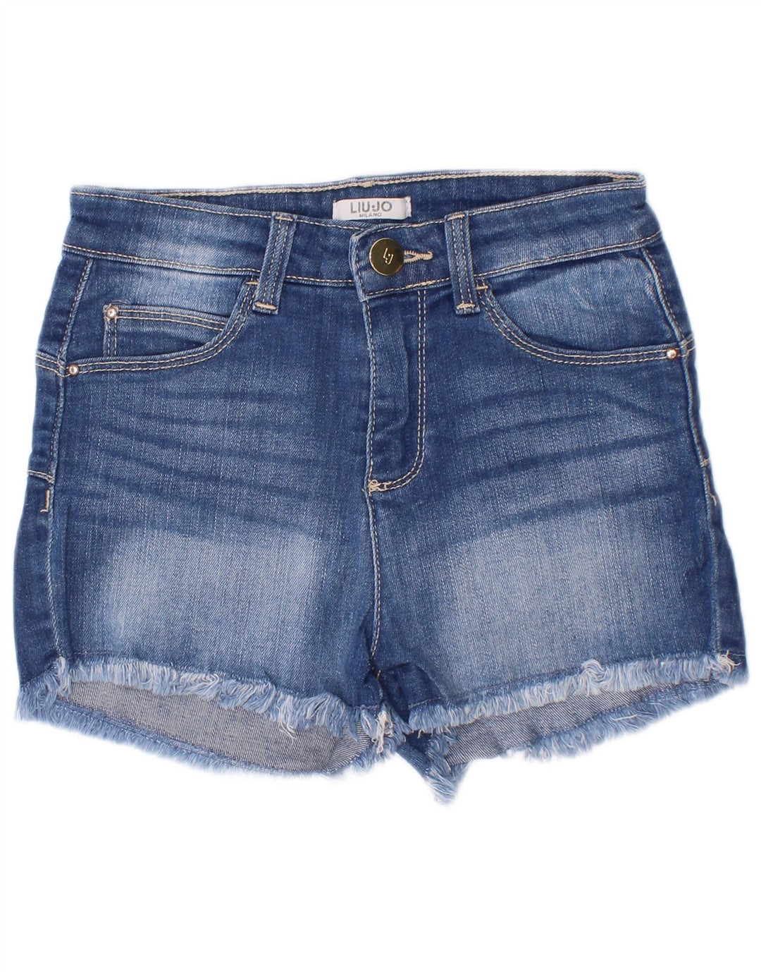 Shorts in denim per bambina Liu Jo 5-6 anni W22 Blu