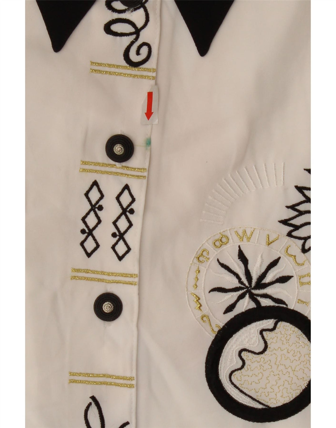 Camicia grafica da donna Yessica EU 40 Poliestere geometrico bianco medio