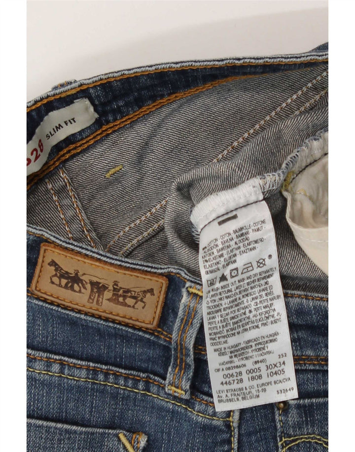 Jeans Levi's 628 Slim da donna W30 L34 cotone blu