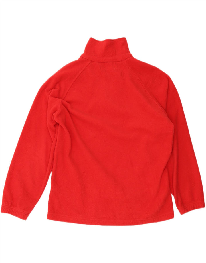 Maglione in pile da uomo Kappa con zip e collo in poliestere rosso medio