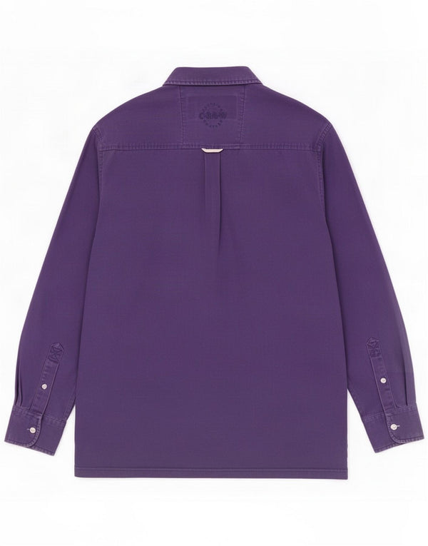 Crew Clothing Mens Long Sleeve Loose Fit Rugby Polo Shirt XS Purple Cotton