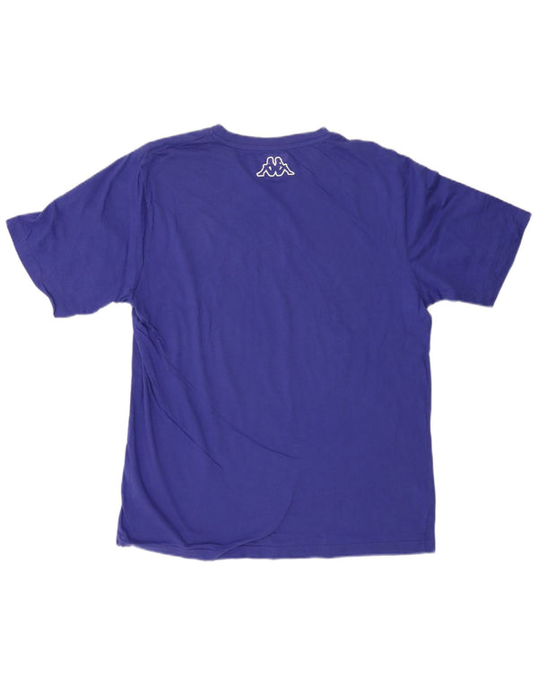T-shirt grafica da uomo KAPPA Top XL in cotone blu
