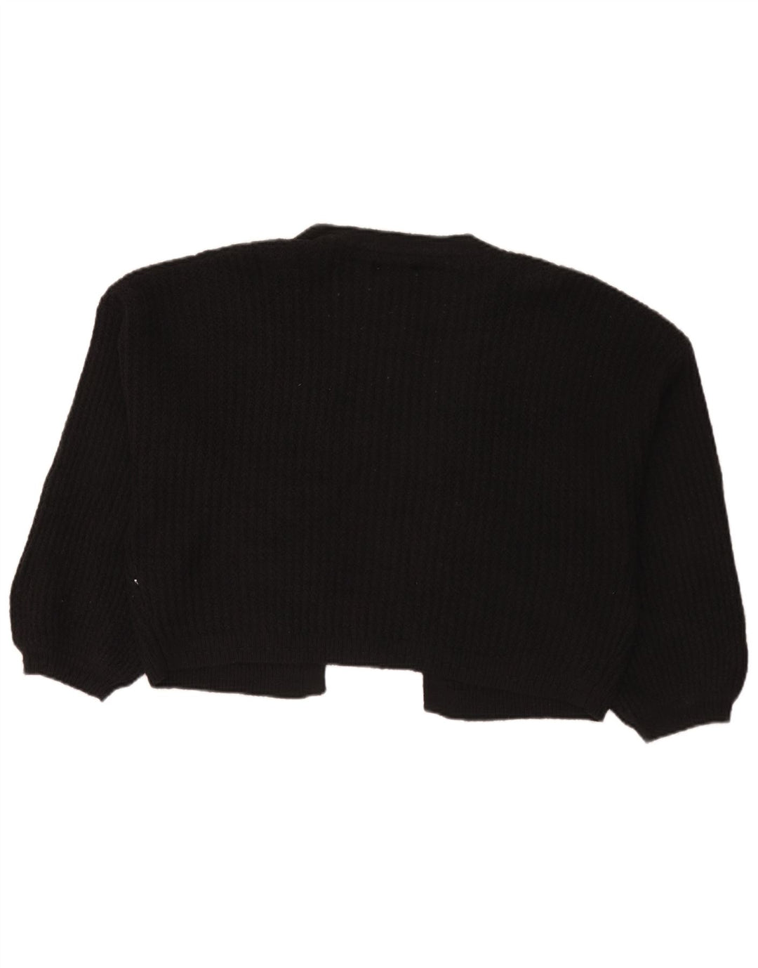 Maglione cardigan aperto corto oversize da donna Fat Face UK 14 grande nero