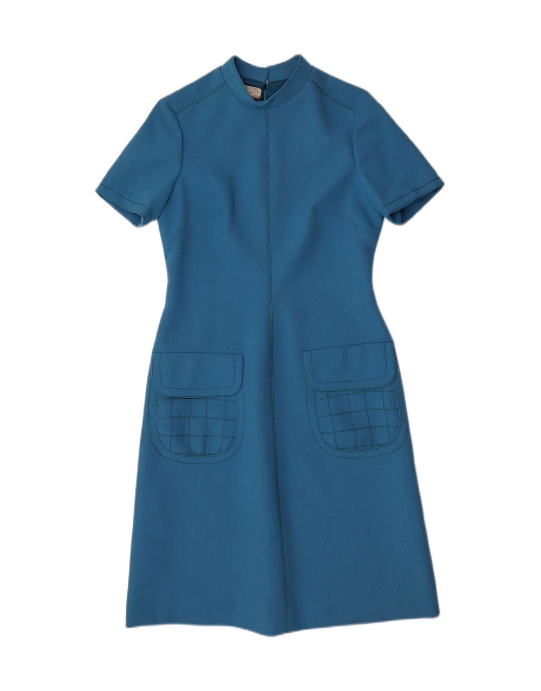 Abito Tubino Vintage da Donna IT 44 Blu Medio