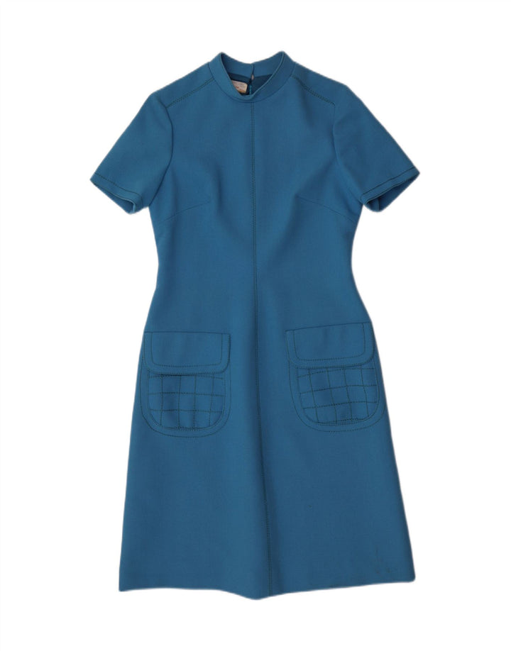 Abito Tubino Vintage da Donna IT 44 Blu Medio