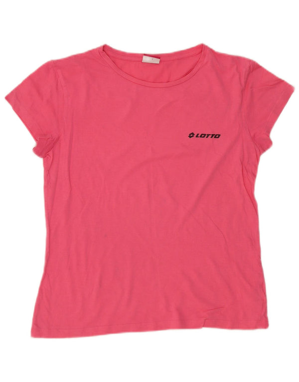T-shirt da donna Lotto Top UK 10 piccola in cotone rosa