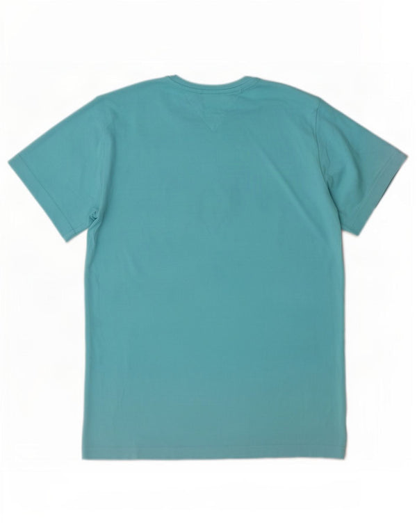 T-shirt grafica da uomo Tommy Hilfiger Top piccola in cotone blu