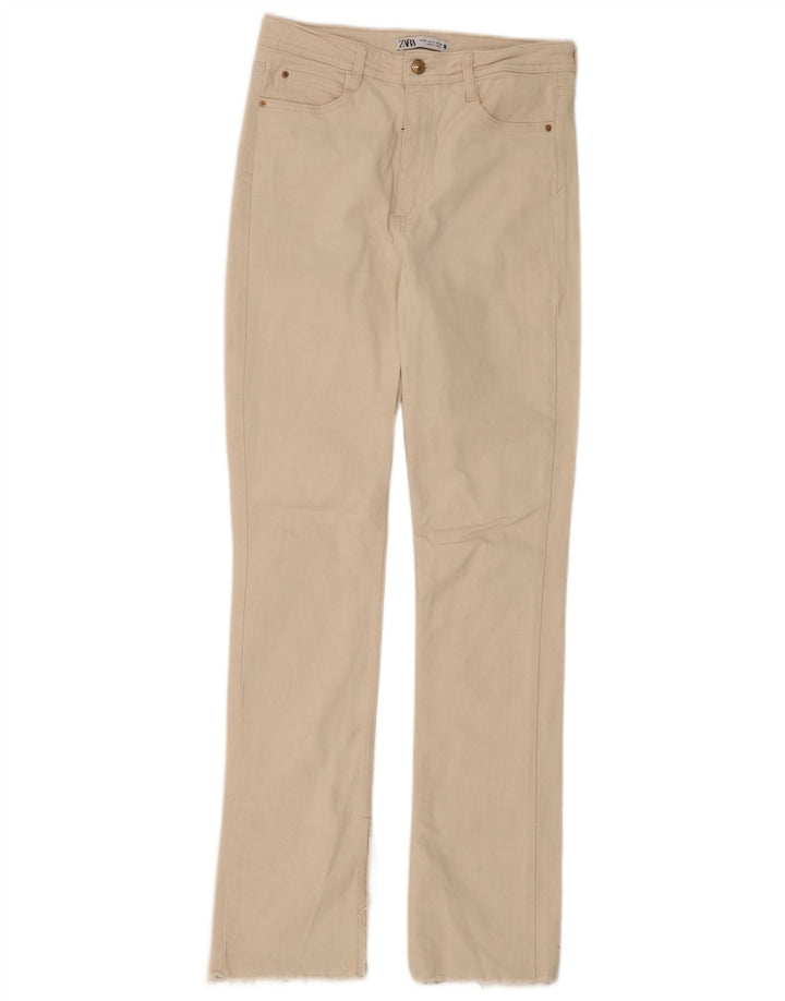 Jeans slim da donna Zara EU 38 piccoli W28 L33 bianco sporco
