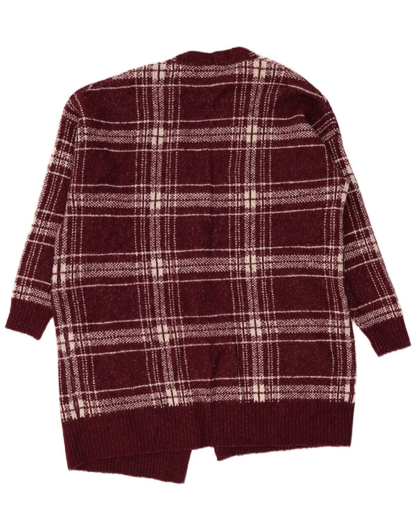 Maglione cardigan lungo da donna Marks & Spencer UK 18 XL Borgogna
