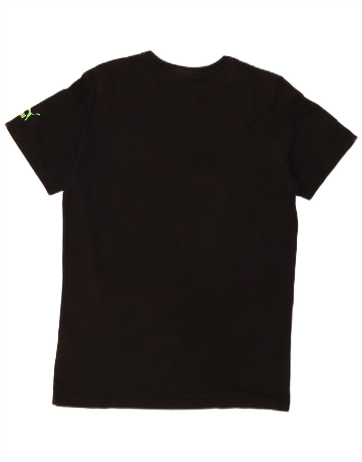 T-shirt grafica da uomo Puma Top Small in cotone nero