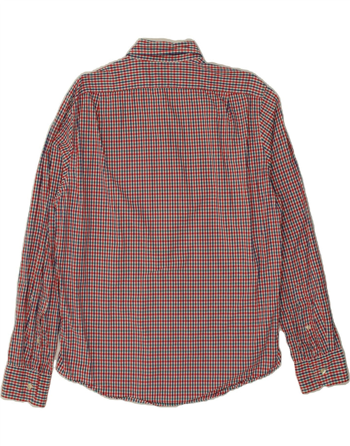 J. CREW Mens Slim Fit Shirt Large Red Check Cotton Vintage J. Crew and Second-Hand J. Crew from Messina Hembry 