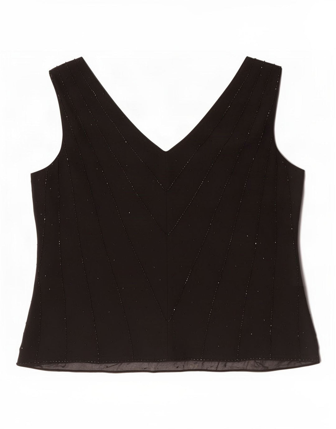 Top camicetta senza maniche da donna Marks & Spencer UK 20 2XL seta nera