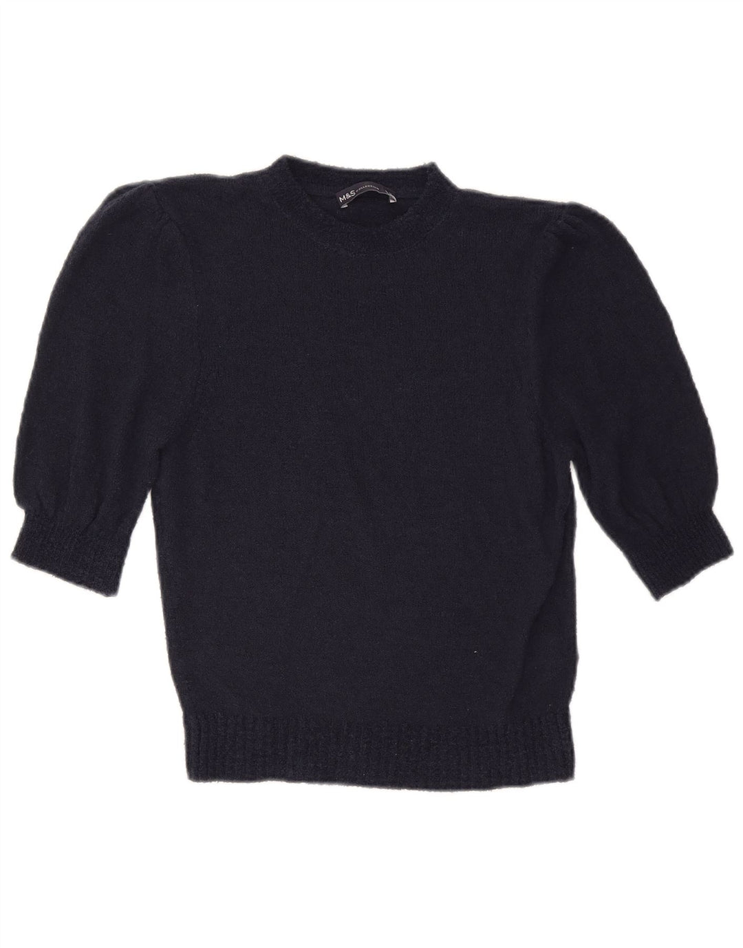 Maglione maglione girocollo da donna Marks & Spencer UK 12 medio blu navy