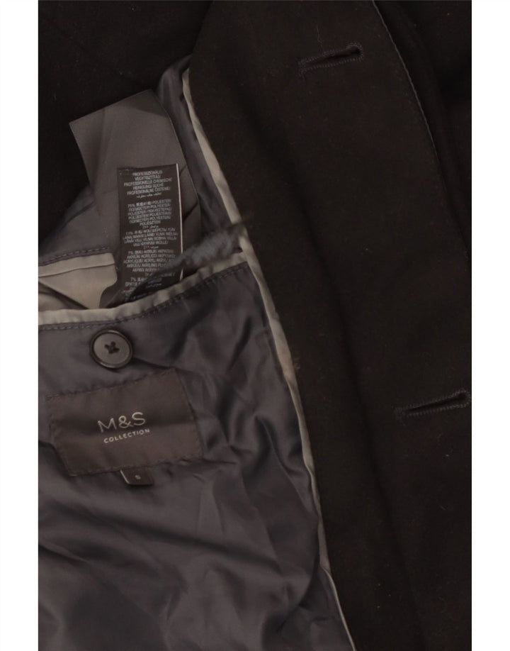 Cappotto da uomo Marks & Spencer UK 36 piccolo poliestere nero