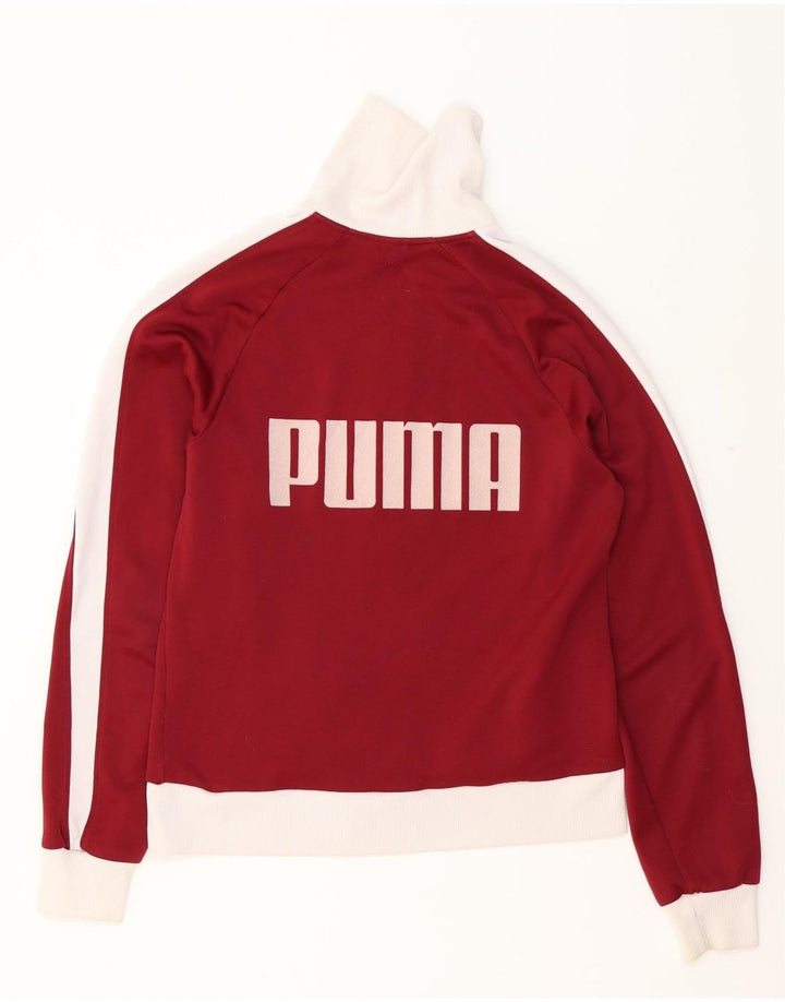 Giacca da tuta grafica da donna Puma UK 16 Large Rosso Colorblock
