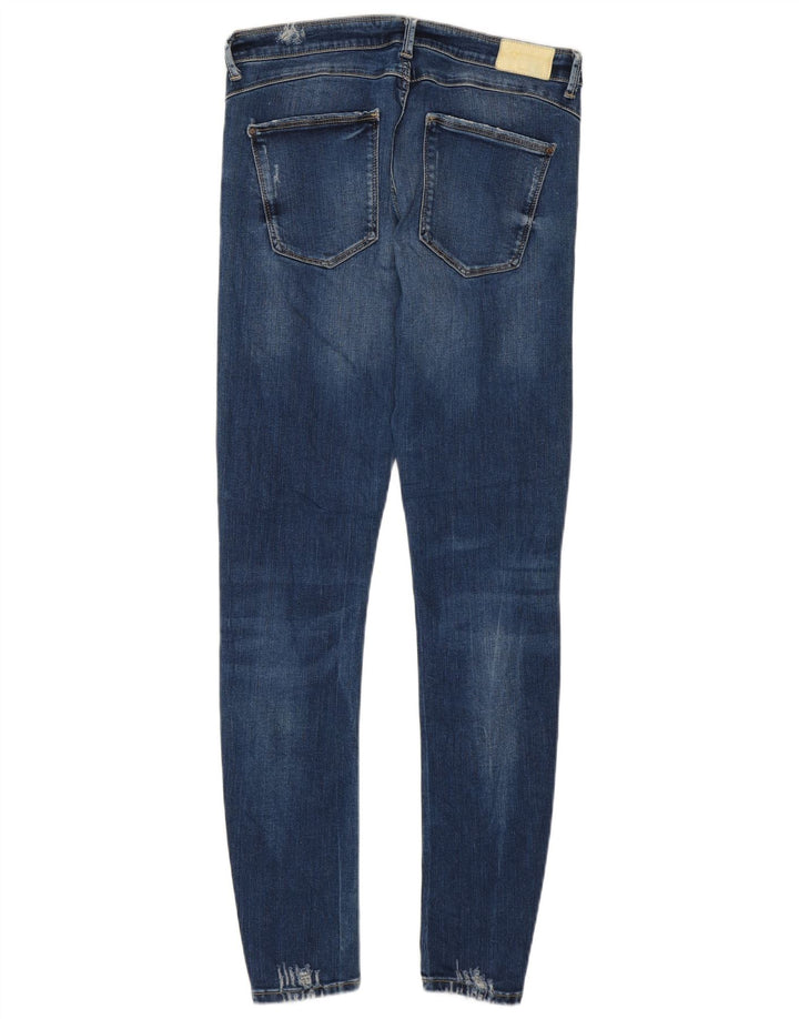 Jeans skinny effetto invecchiato Zara da donna EU 40 medio W30 L28 blu