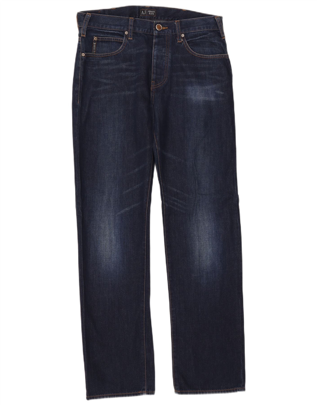 Jeans dritti da uomo ARMANI W32 L32 cotone blu navy