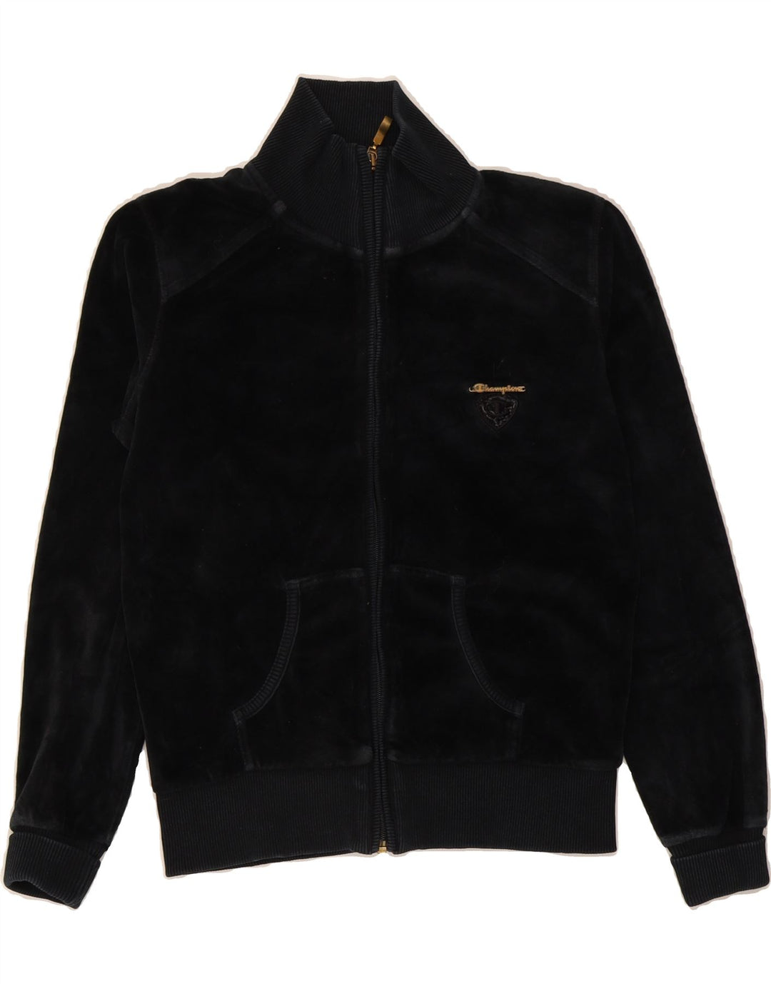 CHAMPION Womens Heritage Fit Tracksuit Top Jacket UK 10 Small Navy Blue Vintage Champion and Second-Hand Champion from Messina Hembry 